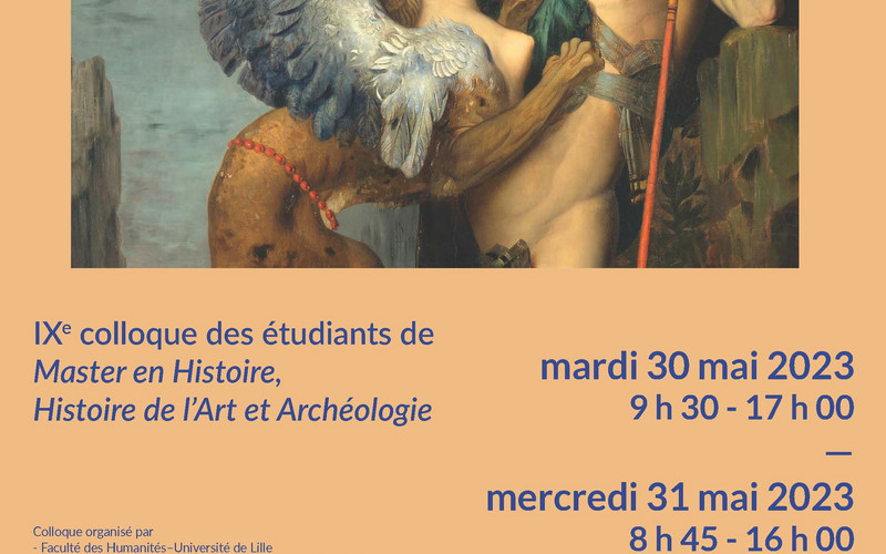 Affiche IXe colloque des étudiants de Master en Histoire, Histoire de l’Art et Archéologie