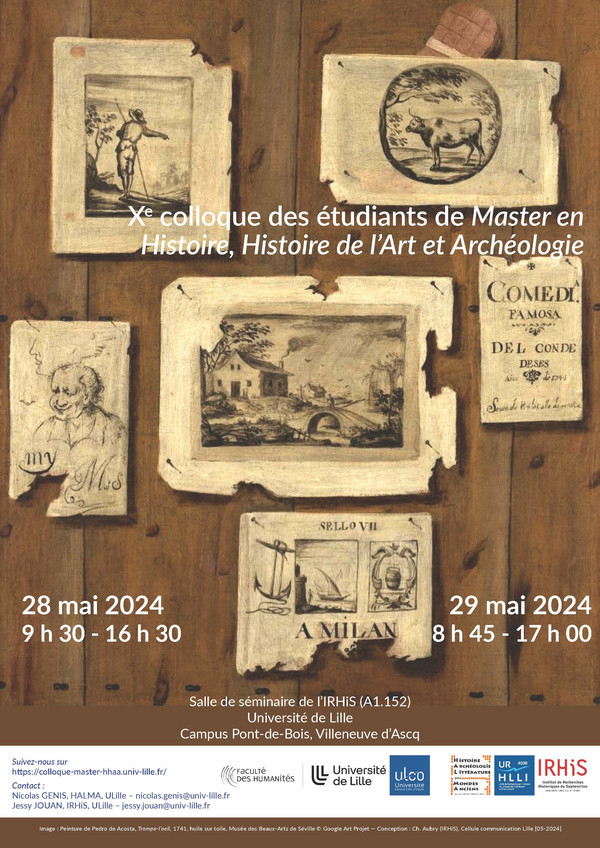 Affiche Xe colloque des étudiants de Master en Histoire, Histoire de l’Art et Archéologie